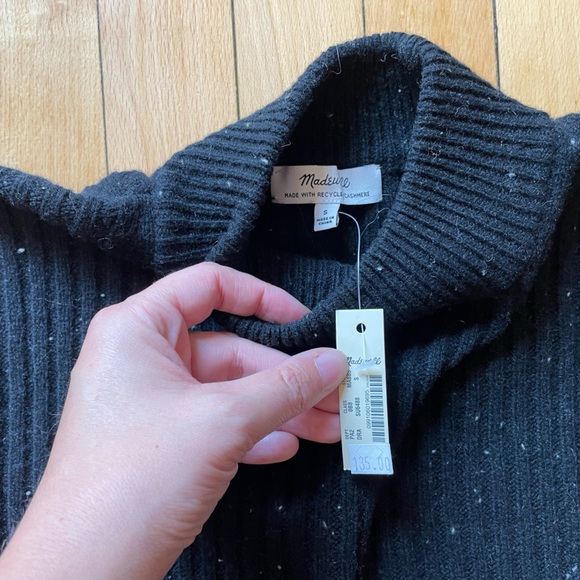Madewell Cashmere Ribbed Mockneck Sweater NWT - Picture 5 of 5